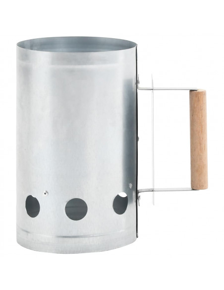 Ciminiera per Barbecue Starter a Carbone in Acciaio Zincato