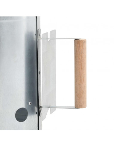 Ciminiera per Barbecue Starter a Carbone in Acciaio Zincato