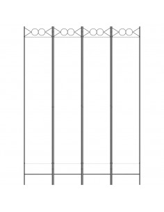 Divisorio a 4 Pannelli Bianco 160x220 cm Tessuto 2