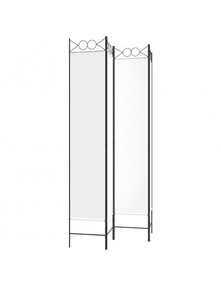 Divisorio a 4 Pannelli Bianco 160x220 cm Tessuto