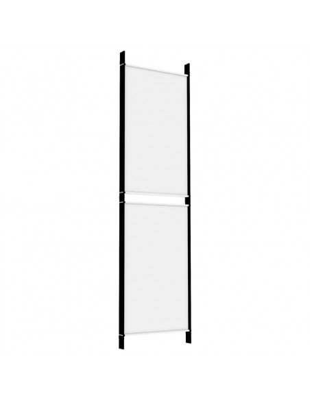 Divisorio a 4 Pannelli Bianco 200x180 cm Tessuto