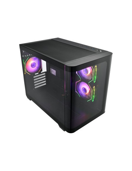 FSP CASE M.TOWER S380 BA PANELLO LATERALE CURVO 3xARGB FANS  2xUSB3 Type C
