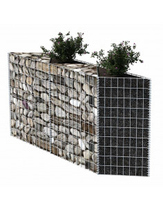 Gabbione in Rete in Acciaio Zincato 120x30x100 cm 2