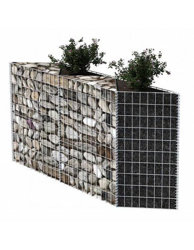 Gabbione in Rete in Acciaio Zincato 120x30x100 cm