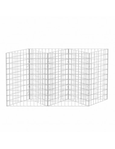 Gabbione in Rete in Acciaio Zincato 120x30x100 cm