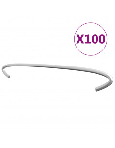 Ganci per Gabbione 100 pz in Acciaio Zincato 40 cm