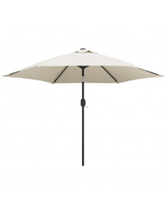 Parasole bianco sabbia 3 m palo in acciaio