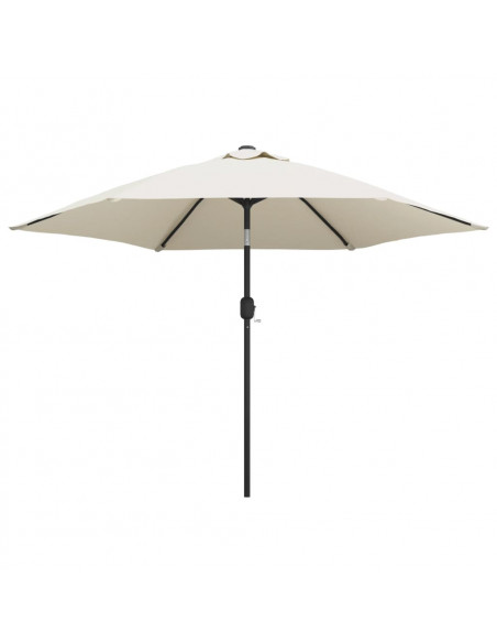 Parasole bianco sabbia 3 m palo in acciaio
