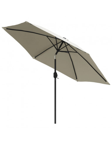 Parasole bianco sabbia 3 m palo in acciaio