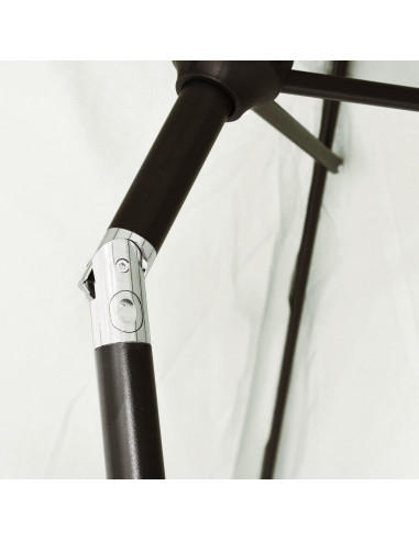 Parasole bianco sabbia 3 m palo in acciaio