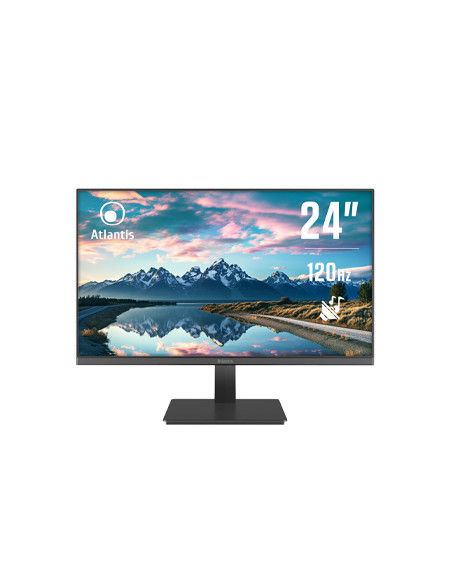 MONITOR ATLANTIS LED 23,8" Wide A05-HE24VF-VHM VA 120HZ 1920x1080 5ms 280cd/m² 4.000:1 VESA 2x2W MM VGA HDMI Black