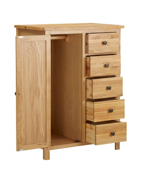 Guardaroba 76x52x105 cm in Legno Massello di Rovere