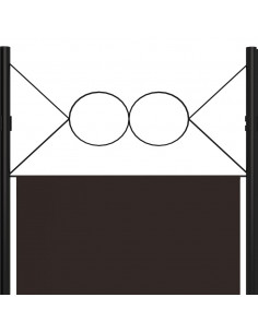 Paravento a 3 Pannelli Marrone 120x180 cm