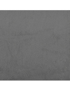 Poltrona con Poggiapiedi Grigio Scuro 60 cm Tessuto Microfibra