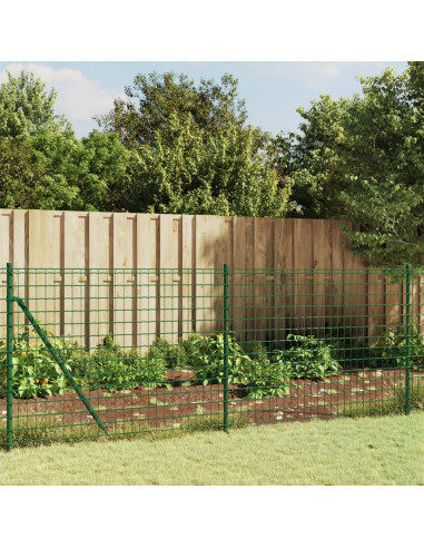 Recinzione Metallica con Picchetti Ancoraggio Verde 1x25 m