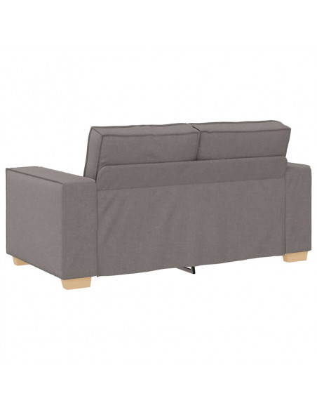 Set di Divani 2 pz con Cuscini Tortora in Tessuto