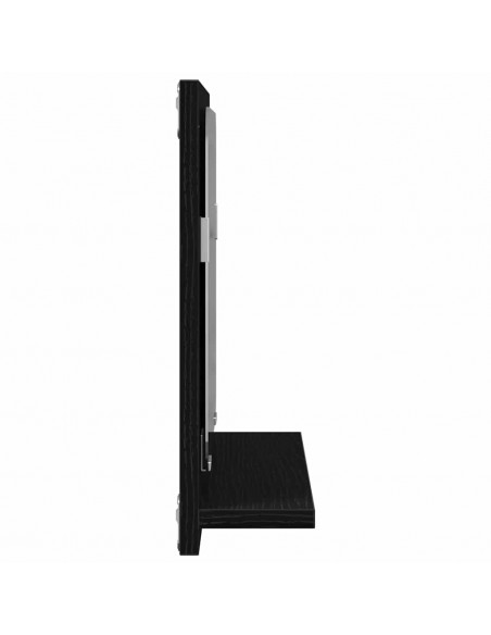 Specchio da Bagno Rovere Nero 40x10,5x37 cm Legno Multistrato