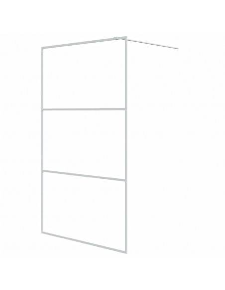 Parete Doccia Walk in Bianca 115x195 cm Vetro Trasparente ESG