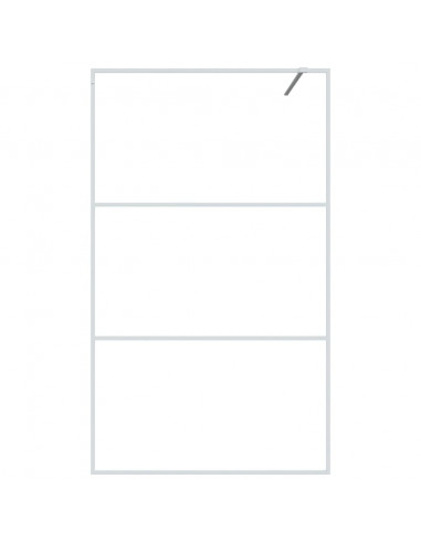 Parete Doccia Walk in Bianca 115x195 cm Vetro Trasparente ESG