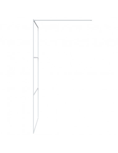 Parete Doccia Walk in Bianca 115x195 cm Vetro Trasparente ESG