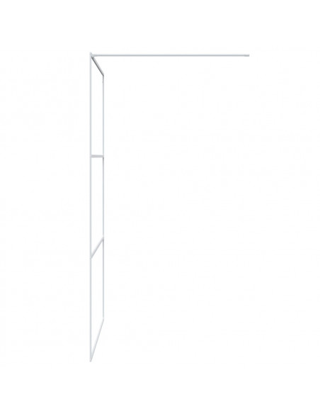 Parete Doccia Walk in Bianca 115x195 cm Vetro Trasparente ESG