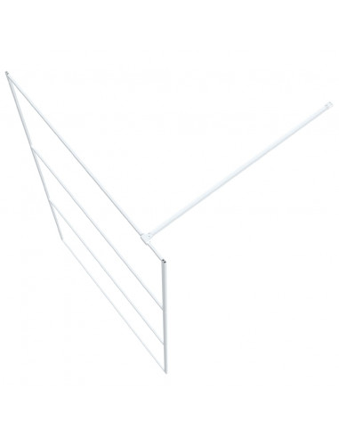 Parete Doccia Walk in Bianca 115x195 cm Vetro Trasparente ESG