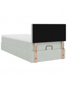 Struttura Letto Pouf con Materasso 100x200 cm Velluto