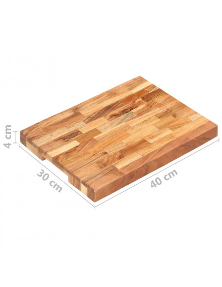 Tagliere 40x30x4 cm in Legno Massello di Acacia