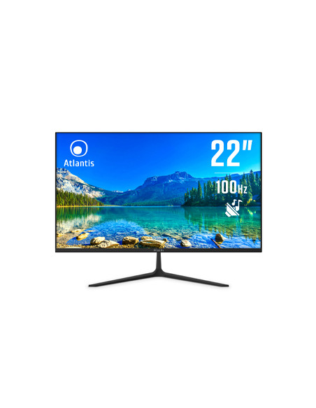 MONITOR ATLANTIS LED 21,5" Wide A05-HE22VF-VHM VA 100HZ 1920x1080 5ms 250±15cd/m² 3.000:1 2x2W MM VESA VGA HDMI Black