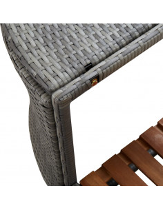 Bordo Spa Quadrato Grigio 268 x 268 x 55 cm in Polyrattan