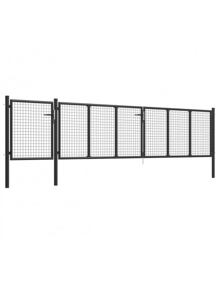 Cancello per Giardino in Acciaio 500x75 cm Antracite