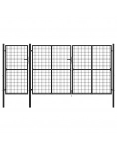 Cancello per Giardino in Acciaio 400x150 cm Antracite 2