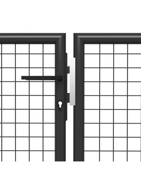 Cancello per Giardino in Acciaio 400x150 cm Antracite