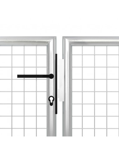 Cancello per Giardino in Acciaio 350x150 cm Argento