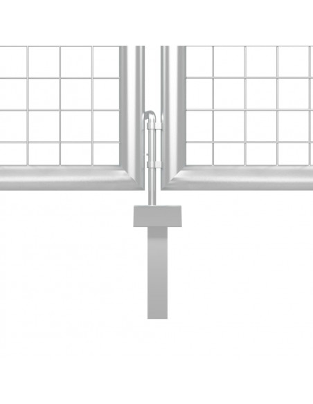 Cancello per Giardino in Acciaio 350x150 cm Argento