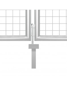 Cancello di Recinzione in Acciaio 350x100 cm Argento 2