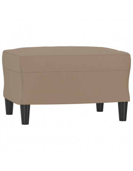 Poltrona con Poggiapiedi Cappuccino 60 cm in Similpelle