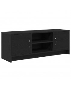 Mobile Porta TV Rovere Nero 102x30x37,5 cm Legno Multistrato 2