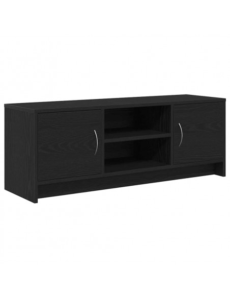 Mobile Porta TV Rovere Nero 102x30x37,5 cm Legno Multistrato