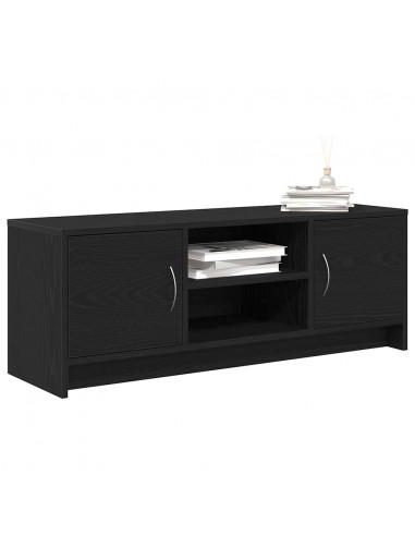 Mobile Porta TV Rovere Nero 102x30x37,5 cm Legno Multistrato