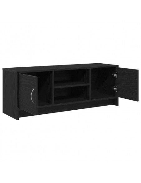 Mobile Porta TV Rovere Nero 102x30x37,5 cm Legno Multistrato