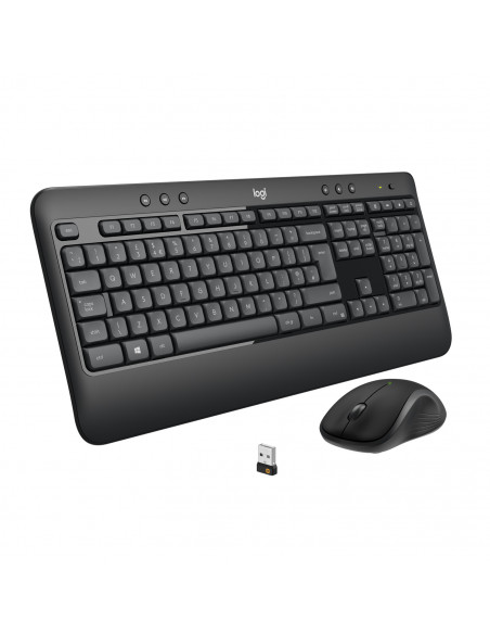 Logitech MK540 Advanced Combo Tastiera e Mouse Wireless per Windows, Ricevitore USB Unifying 2,4 GHz, Tasti di Scelta Rapida Mul