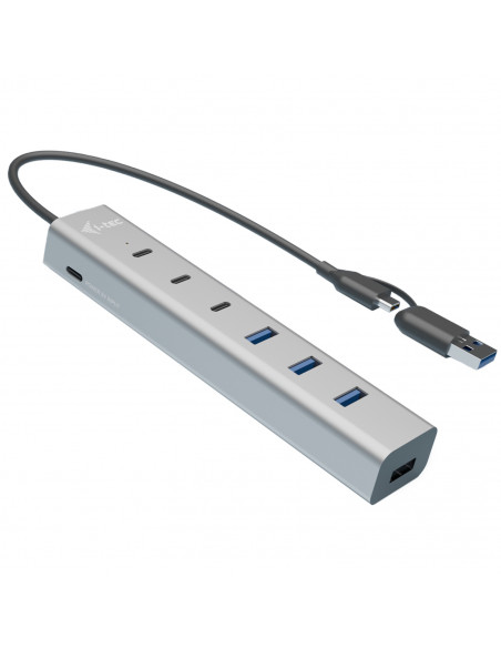I-TEC USB-C/USB-A CHARGING METAL HUB 7 PORT (3X USB-C, 4X USB-A)