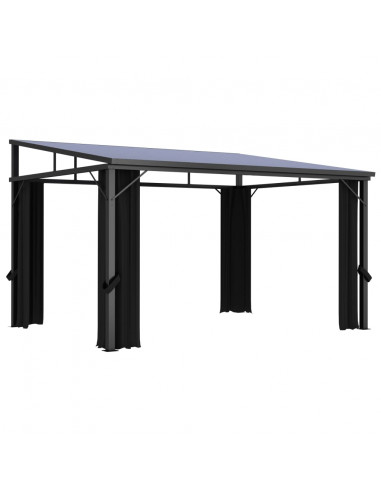 Gazebo con Tenda 405x294x244 cm Antracite