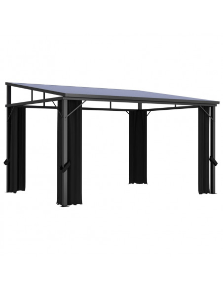Gazebo con Tenda 405x294x244 cm Antracite