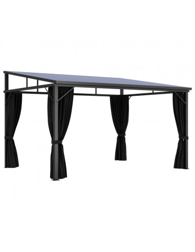 Gazebo con Tenda 405x294x244 cm Antracite