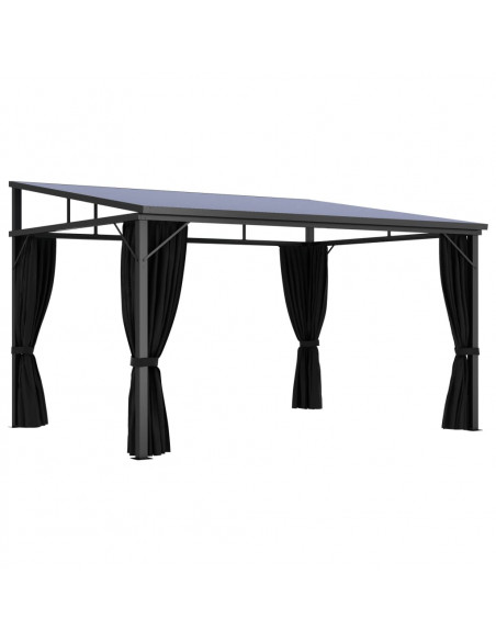 Gazebo con Tenda 405x294x244 cm Antracite