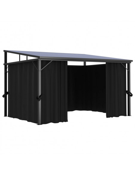 Gazebo con Tenda 405x294x244 cm Antracite
