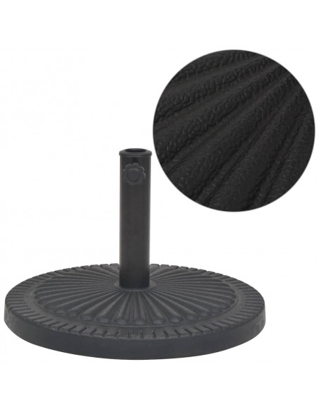 Base per Parasole Circolare in Resina Nera 14 kg