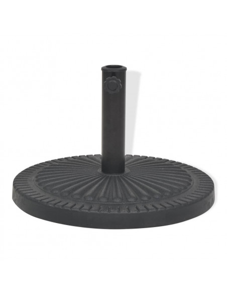 Base per Parasole Circolare in Resina Nera 14 kg